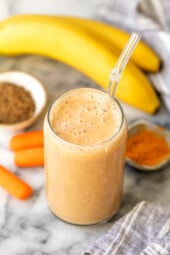 Smoothie de Proteína de Cenoura e Banana